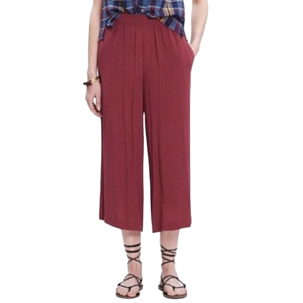 MADEWELL Clemente Pull On Crop Pants Culottes